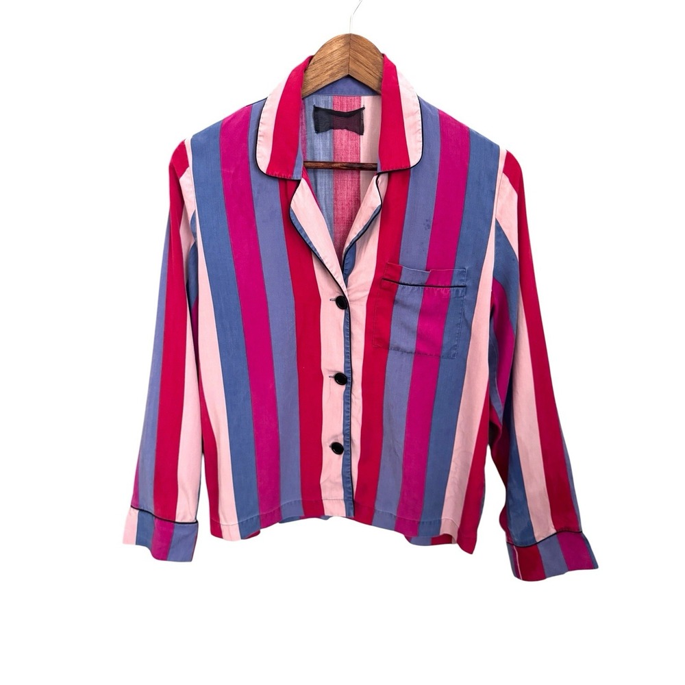 Reformation Striped Button Up Shirt Womens Small Y2K Preppy